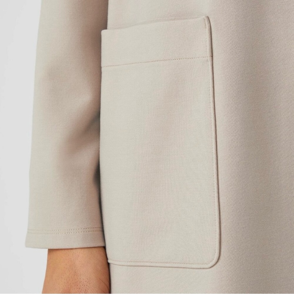 Eileen Fisher Washable Flex Ponte High Collar Jacket Cream Women's 1X - Picture 6 of 15
